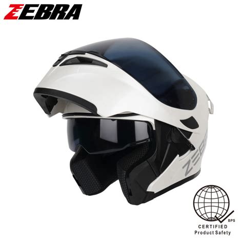 Zebra Helmet For Motorcycle Full Face original Icc Dual Visor .
